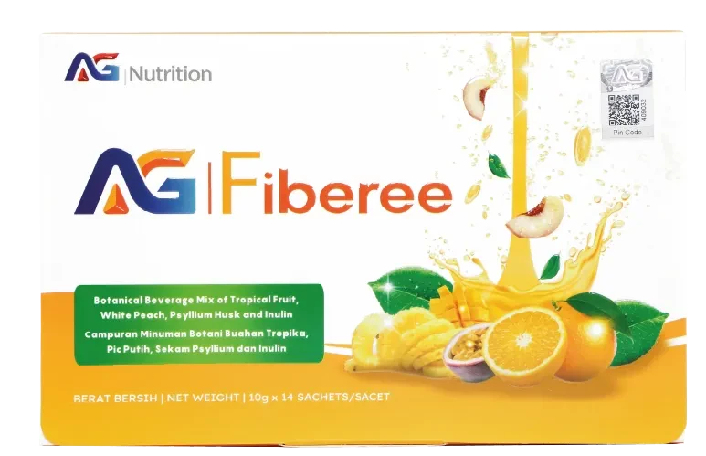 AG Fiberee Улучшите здоровье кишечника и оставайтесь в форме с восхитительным вкусом тропических фруктов и белого персика.